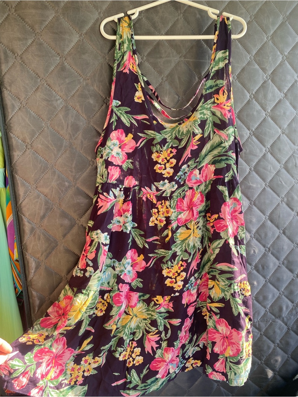 Rip Curl Paradiso Tiered Floral Swim Cover-Up Tank Dress